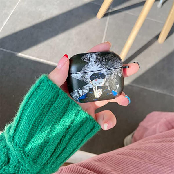 TPU-skyddsfodral för tredje generationens Airpods (svart bakgrund