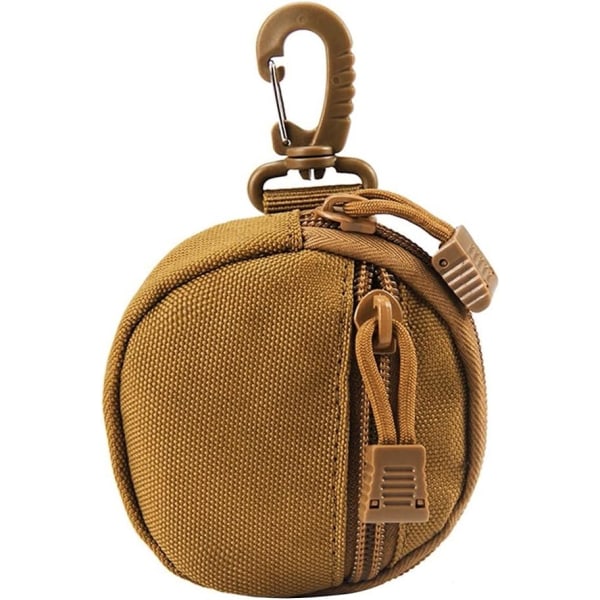Taktisk bæltepose, Mini rund Molle-pung, 1000D møntpose,