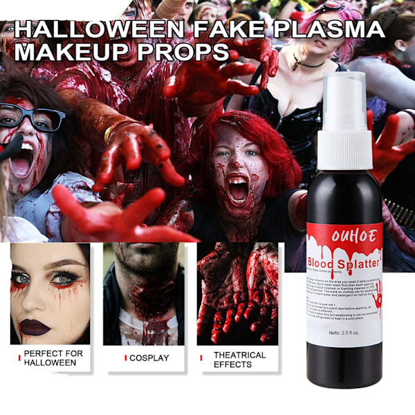 Halloween plasma spray vampyr zombie blod smink rekvisita atmosfär