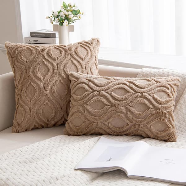2-delt putetrekk 45x45cm khaki