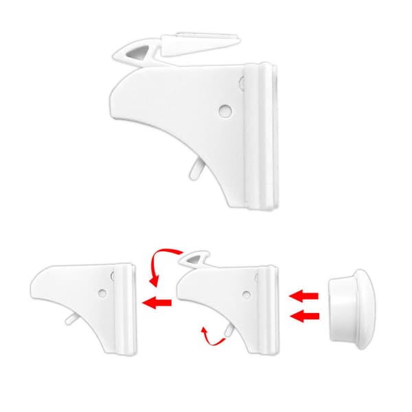 Magnetiska barnsäkerhetsskåpslås [4 lås 1 nyckel] Barn och Bab