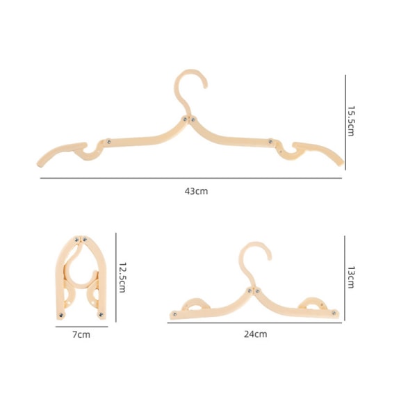 4-pack hopfällbara klädhängare för resor