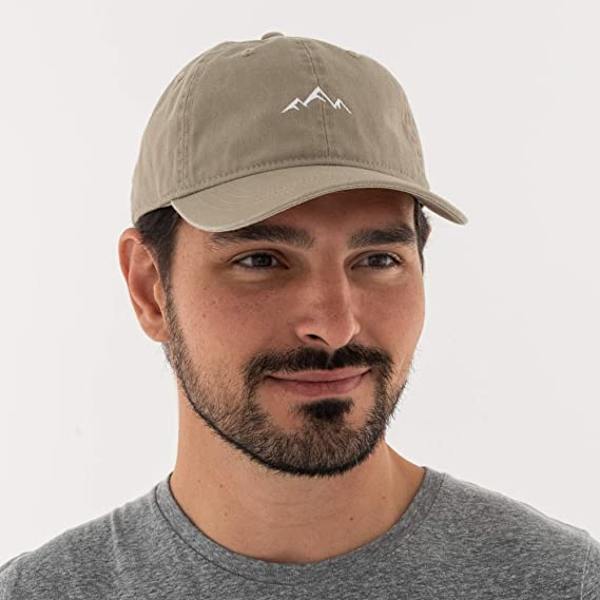 Bjerg Dad Hat - Ustruktureret blød bomuldscap（Khaki）