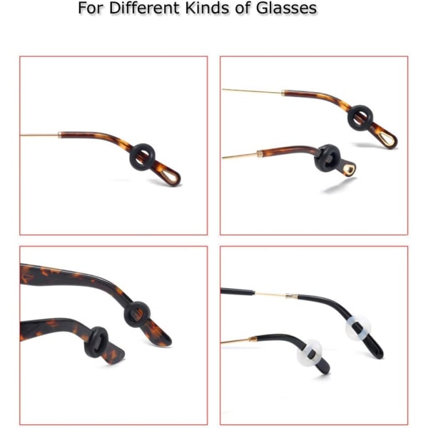 48 par Ørehåndtag til briller, Komfort Anti-Slip Øre