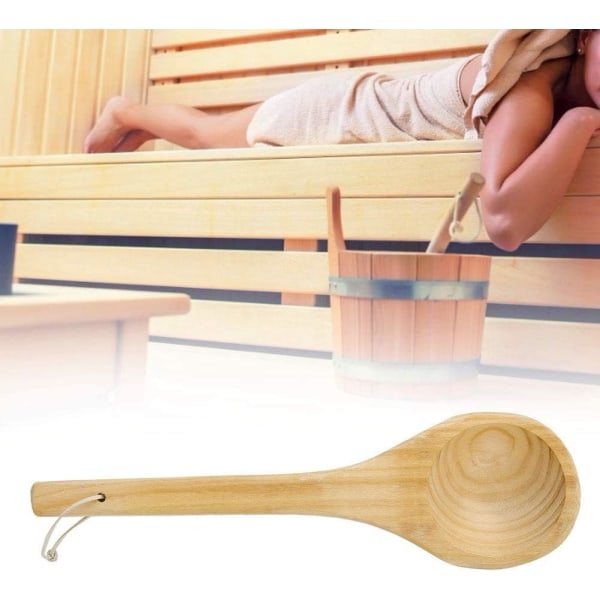 Käsin puinen kylpykauha Saunalusikka Monikäyttöinen vesilusikka Sauna