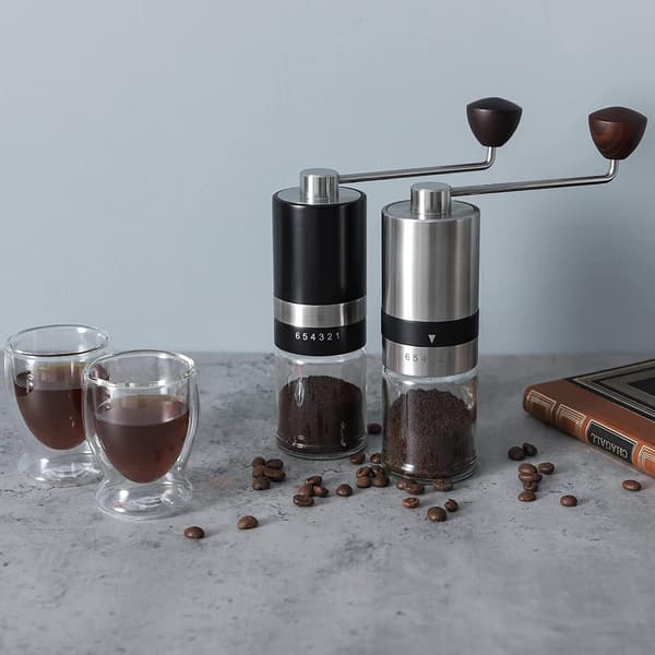 Manuel kaffekværn, 6 grovhedsindstillinger, CNC rustfrit stål
