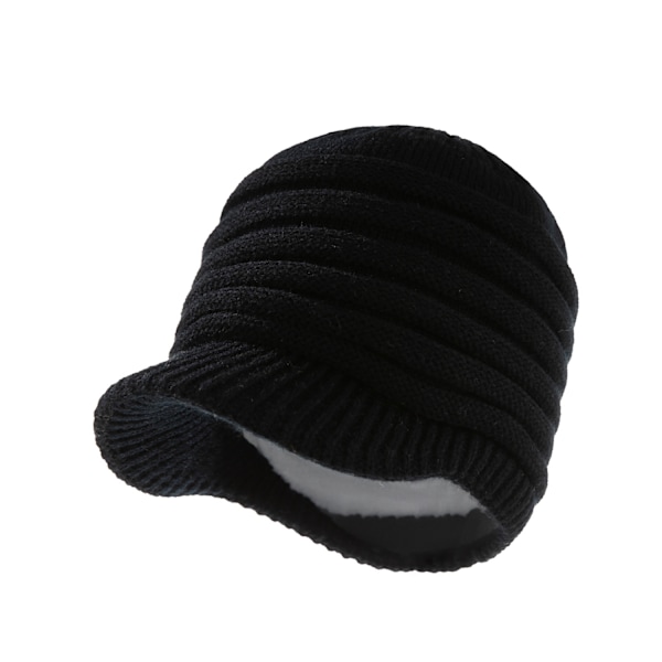 Barnmössa stickad med platt tunga, enfärgad, baby