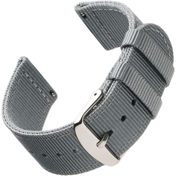 Gray 22mm Easily Interchangeable Nylon Replacement Straps for Me