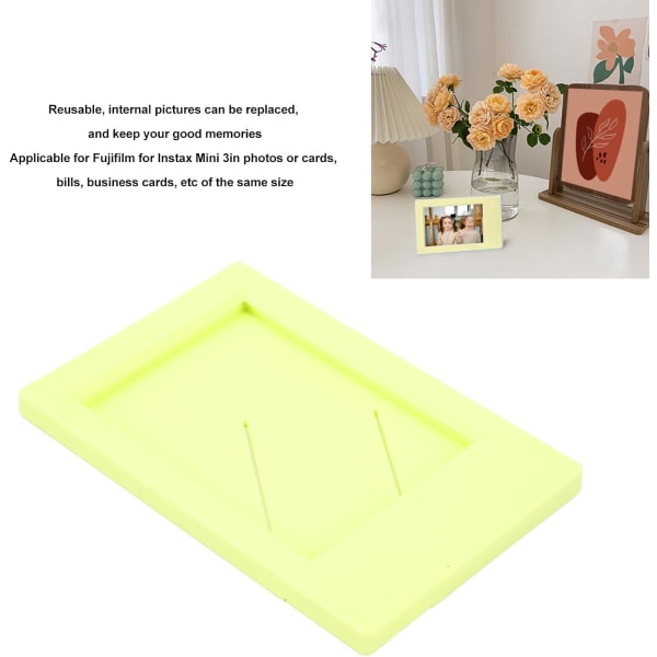 5 stk. Display Fotoramme 9x6cm (Gul), Klassisk Desktop Rektangul