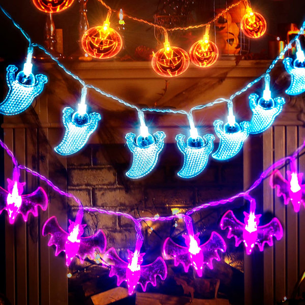 Halloween Decoration Lights Halloween String Lights,Set of 3 Bat