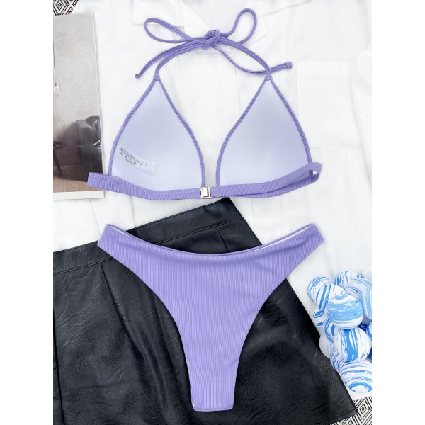 Naisten 2-osainen uima- set (violetti - 32-34s) klassinen Adjusta
