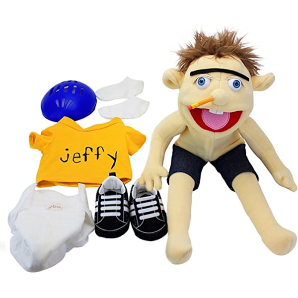 Werakou Jeffy Puppet, 60cm/23.6in Flickdocka för flickor, Magdocka