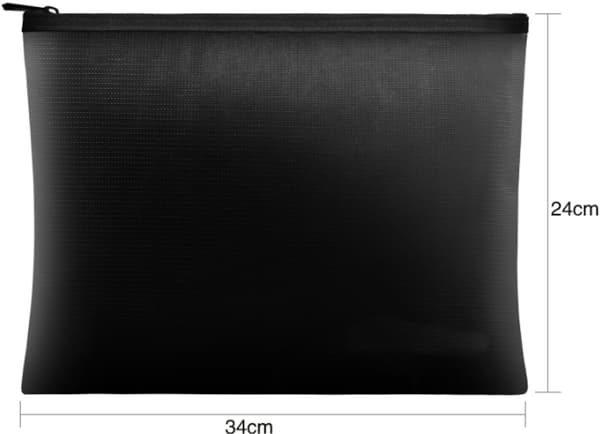 Brannsikker dokumentmappe, glidelåslomme - 34*24cm