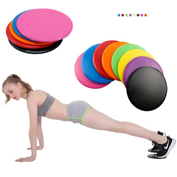 Blå 2 stk. Glidende Discs Slider Fitness Disc Øvelse Glidende Plade