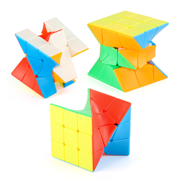 2 kpl 3. tilauksen erikois yksivärinen Rubikin kuutio Fun Educationa