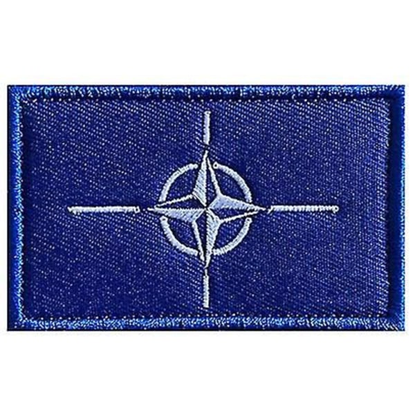 15er-pakkaus Nato-lippu kangaspaikka kirjailtu merkki tarranauha（1）