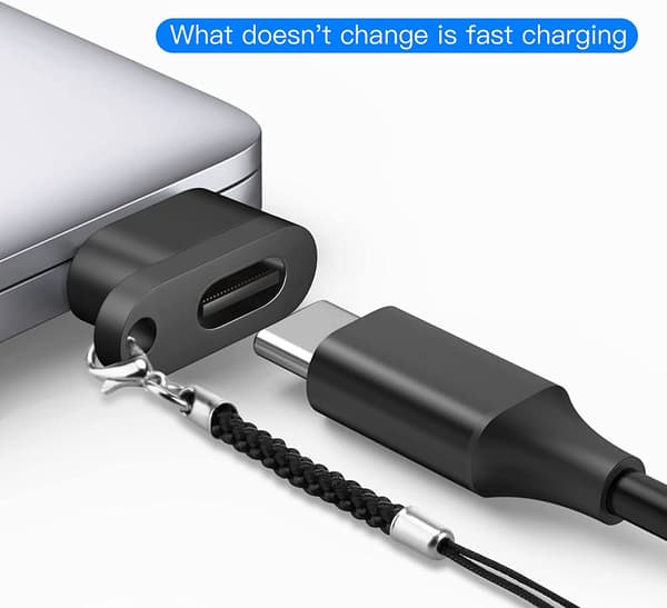 USB C - USB -sovitin, USB-uros - USB C -naaras, musta [2-pakkaus],