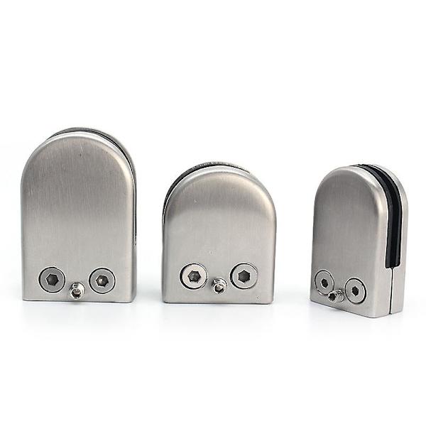 Glasklämmor 4 Rostfritt Stål Glasklämmor Justerbar Glasfäste för Balustrad (15-20mm)
