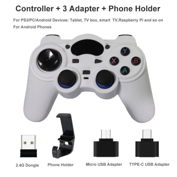För PS3 PC TV Box Android 2.4G Wireless Gamepad Joystick Gam