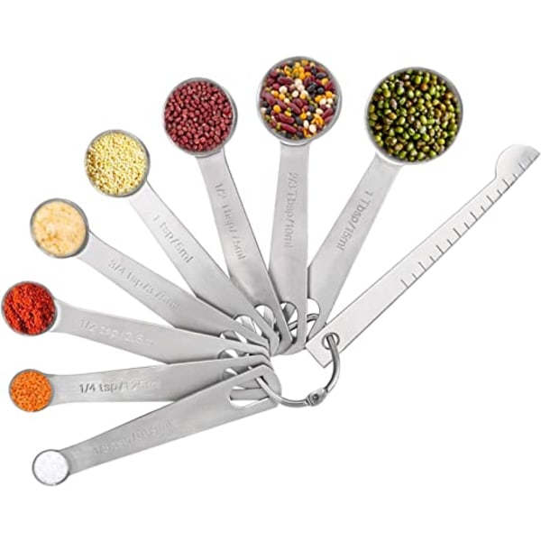 Stainless Steel Measuring Spoons, Set of 9 Measuring Spoons for