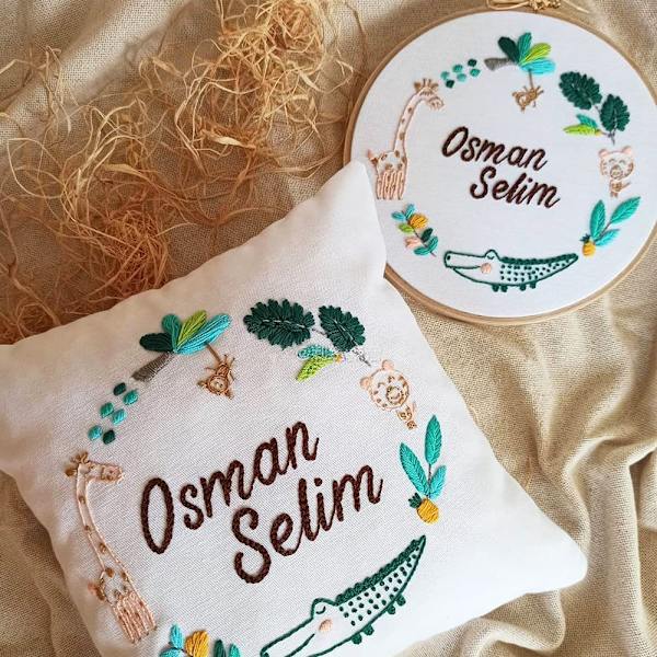 4 stycken bambu broderiram med olika storlekar bambu justering