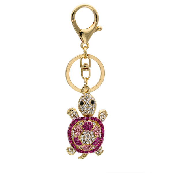 Skildpadde Rhinestone Nøglering, Glitrende Krystal Legering Nøglering