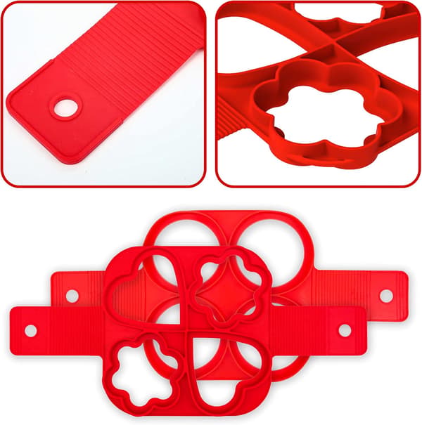 2 stk. Silikonpannekakeform, Non-Stick kakeform, Egnet for Panc