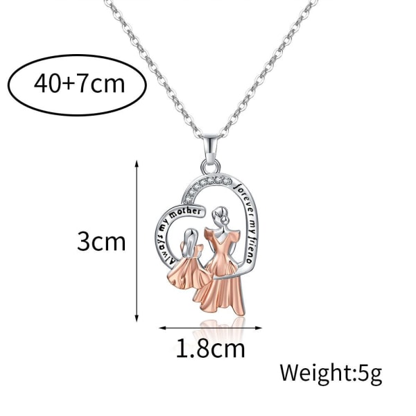 Mamma Gåvor Sterling Silver Mamma Halsband Mor och Barn Kärlek Han