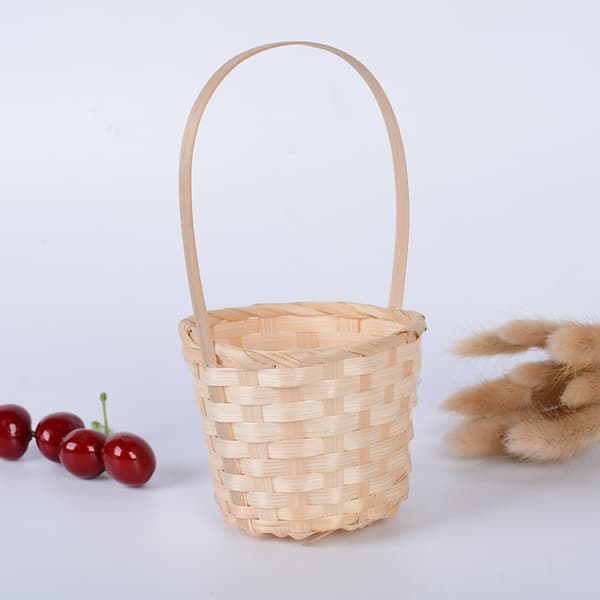 2 st bambuvävda picknickkorg praktisk blomhållare Ho