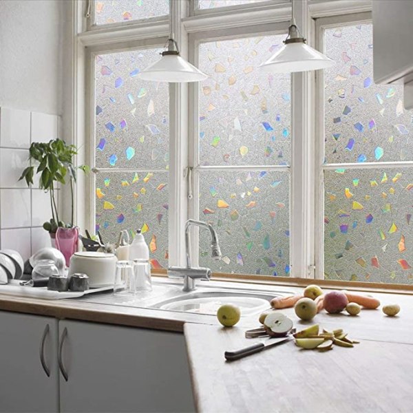 2 kappaletta 30 x 100 CM 3D-ikkunakalvo Värillinen tehoste Pimennys Tuuli