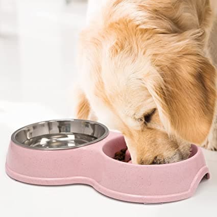 Dobbelt langsom foderhundeskål til katte, hunde og hvalpe - Interaktiv