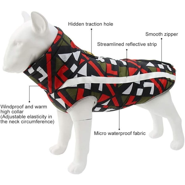 Hundväst-Reflekterande vinterväst-kläder för Small, Medium och La