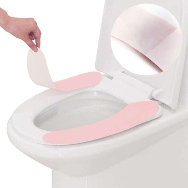 4 par toiletmåtte Antibakteriel selvklæbende toiletsæde Cushi