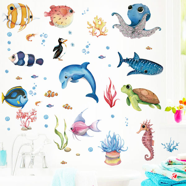 30x90cm 2 stk veggklistremer Under the Sea veggklistremer Tropic