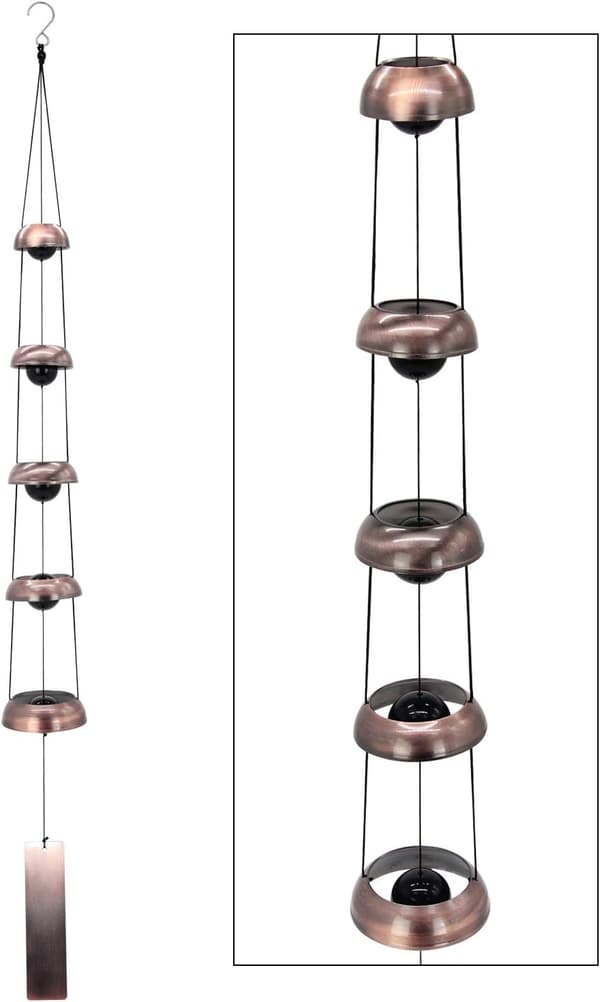 Bell Vindspil, Tempel Vindklokke, Rød Kobber Vindspil med
