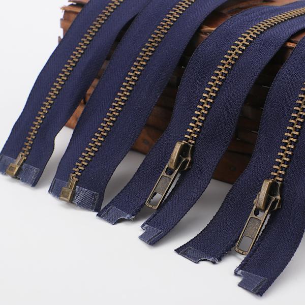 5# 19,6 tum metall mässing dragkedja ände 50cm marinblå 19,6\" jeans dragkedja för sömnad ryggsäck hantverk väska ficka set om 4 st stängd ände metall dragkedja