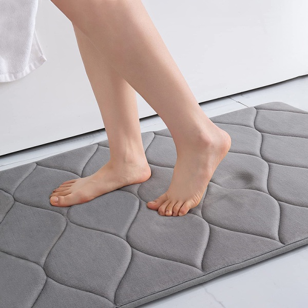 Badeværelsesmåtter i memory foam, ultra bløde & skridsikre bademåtter, vand