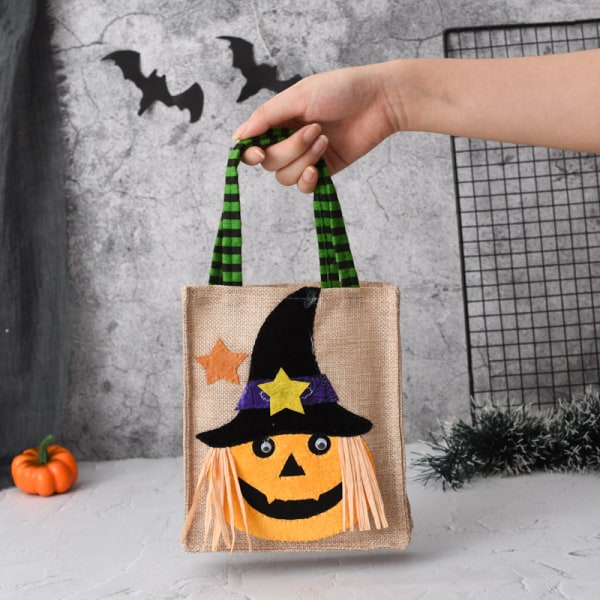 4 stk Halloween Gave Non Woven Tote Bag Godtepose Gresskar Bag Gif