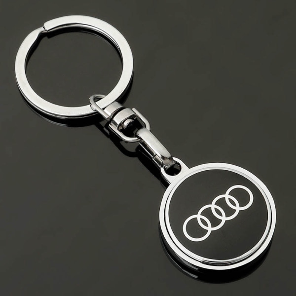 Tre deler emaljert Volkswagen Audi Benz bil-logo nøkkelring