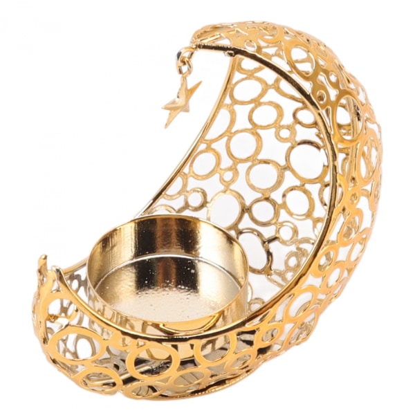(Guld) Hul jern røgelse brænder, luksus måne form røgelse brænder med guld kegle base, hjem dekoration, stue, kontor