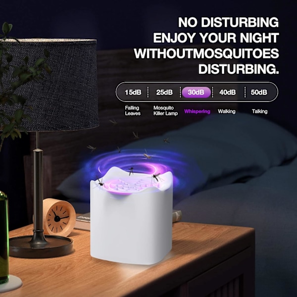 Myggdödarlampa, Effektiv Insektsdödare Elektrisk Flugsmälla, Elektrisk Flugdödare Flugfångare Flugfällor för Hemmabruk,