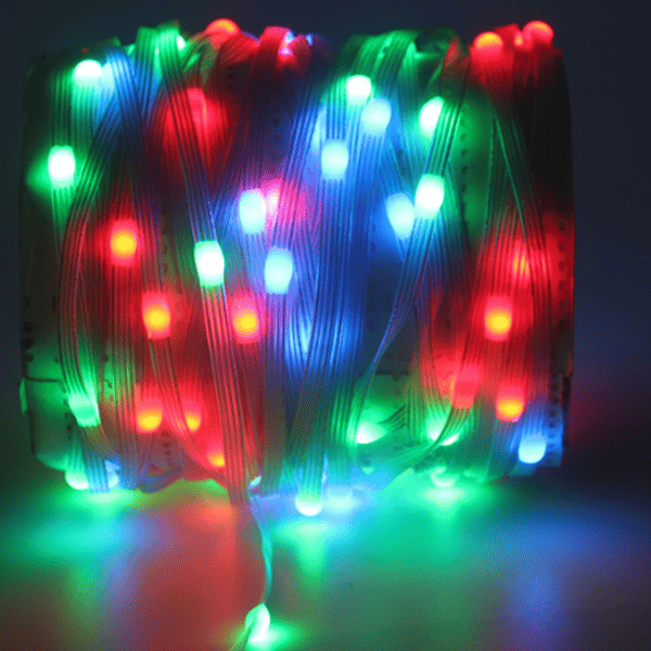 10m rgb lädertråd slide lamp string Bluetooth röst con