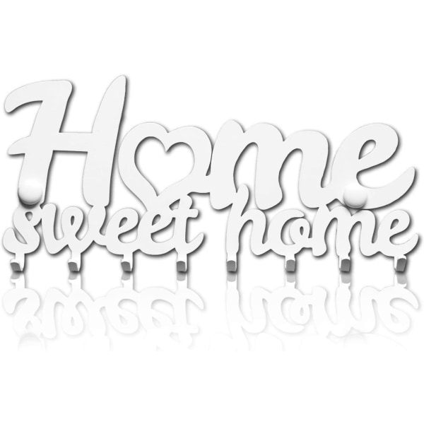 Sweet Home Dekorativ nøkkelhenger Veggmontert nøkkelholder (8-krok