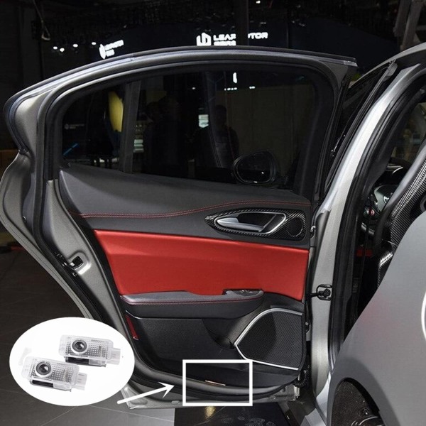 2 kpl B# Auton projektio-ovivalo Alfa Romeo -logolla