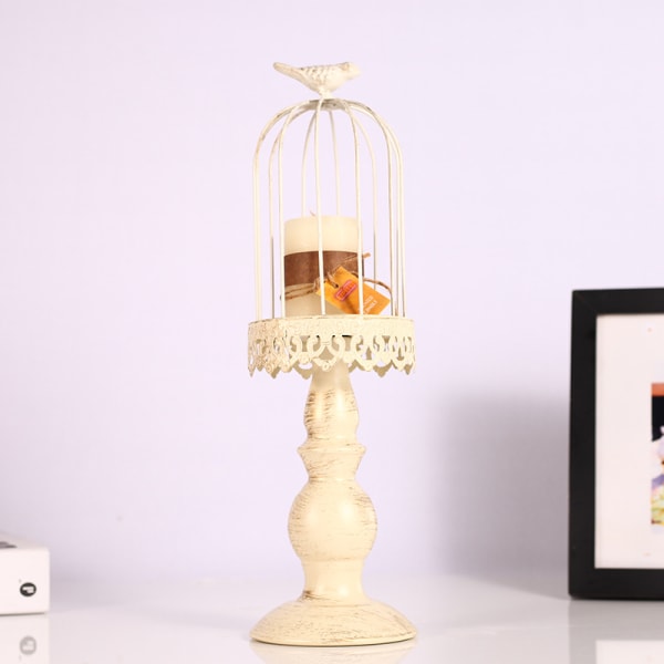 Vintage lintuhäkki kynttilänjalka, hääpöytä koristeellinen kynttilä