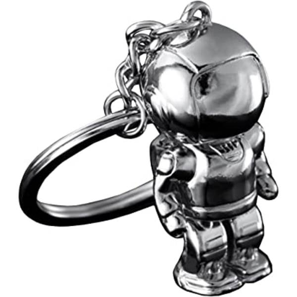 3D Astronaut Space Robot Brass Keychain Pendant Men Car Waist Bu