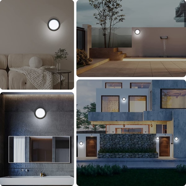 LED Moderne Indendørs Væglampe, Mat Sort 1-Lyset Væglampe L