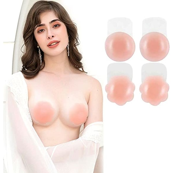 Nipple Covers (6,5 cm) - Genanvendelig selvklæbende push-up silikonenip