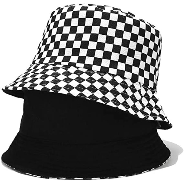 Reversibel hatt Bucket Hat Fiske solhatt för kvinnor flickor，Ch