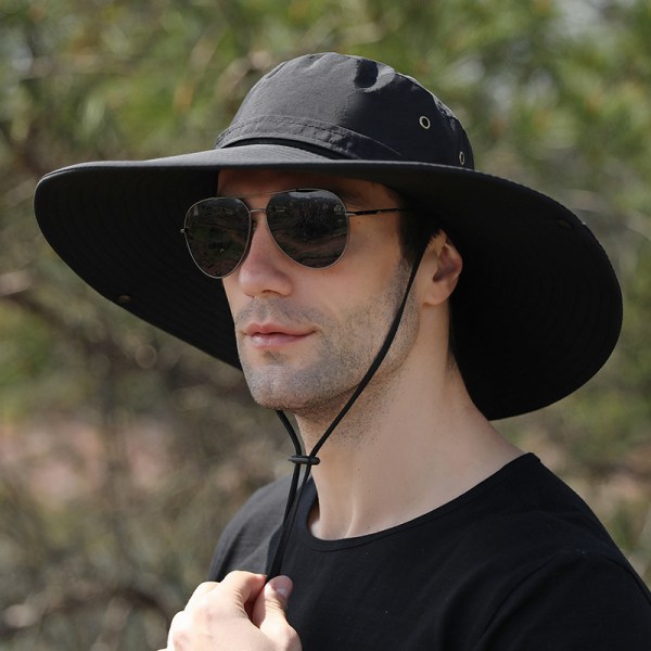 Solhatt för män Vikbar hatt med bred brätte Fisherman Hat Waterproof Mo  c25b | Fyndiq